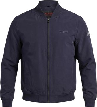 Guess Stretch Packable Bomber Jacket - Heren - Bomber jackets - Blauw - M - Polyester - Jassen