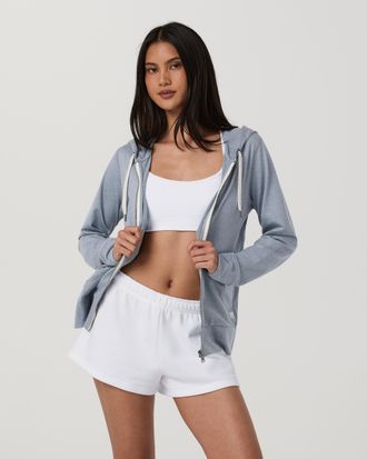 Vuori Clothing Halo Performance Hoodie 2.0 | Coastal Fog Heather | XS, Size Extra Small