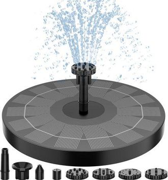 OEM Bomba Solar De 2,5 W Para Bebederos De P&aacute;jaros, Bomba Solar Para Bebederos De P&aacute;jaros Con 8 Boquillas, Bomba Solar De 17 Cm Para Fuentes De Agua En Ja