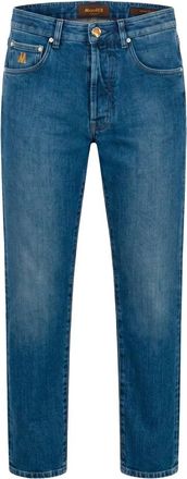 Moorer Slim-fit Jeans - Heren - Slim Fit Jeans - Blauw - W33 - Katoen - Jeans