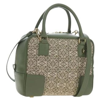 Loewe Pre-owned Hand Bag - Dames - Pre-owned - Groen - Maat: ONE Size Leer