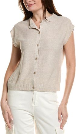 Eileen Fisher Crewneck Linen-Blend Vest