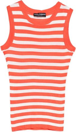 Dolce & Gabbana Gestreepte top - Oranje