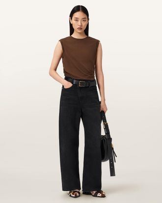 AllSaints Cotton/Modal West Sleeveless Tank Top, Size: XS