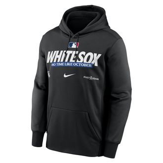 Nike Chicago White Sox 2026 Postseason Authentic Collection Nike Mens Therma-FIT MLB Pullover Hoodie in Black | NKAQ00ARXW-D28
