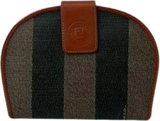 Fendi Pre-owned Pequin Leren Portemonnee - Dames - Vintage Clutch - Veelkleurig - ONE Size - Leer - Vintage