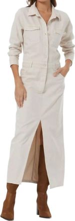 Young Fabulous & Broke Benson Denim Midi Dress In White