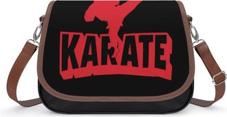 Generic Karate Womens Crossbody Bag Fashion Shoulder Handbags Message Tote Bag with Adjustable Strap