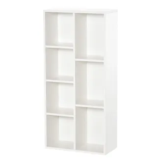 HOMCOM Homcom - Estanter&iacute;a Para Libros Librer&iacute;a De Madera Con 7 Compartimentos De Almacenaje Plantas Archivos Para Sala De Estar Dormitorio Oficina 50x24x106