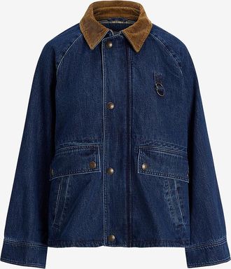 Polo Ralph Lauren Verk&uuml;rzte Oversize-Jeansjacke Barn Poplar Wash