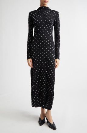 Altuzarra Kaplan Grommet Embellished Long Sleeve Sweater Dress in Black at Nordstrom, Size X-Large