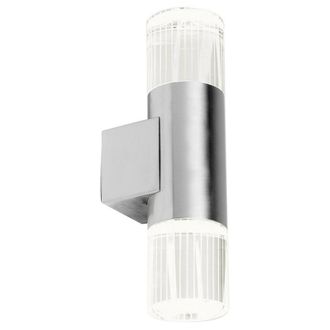 Netlighting Grant 2 Light Outdoor Wall Light Crystal IP44 in Grey