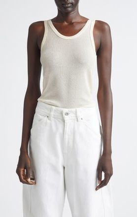 Christophe Lemaire Rib Scoop Neck Tank in Jasmine at Nordstrom, Size Medium