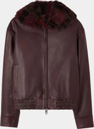 Burberry Men & apos;s Latchford Shearling-Collar Leather Jacket