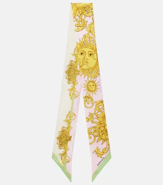 Versace Sciarpa in twill di seta