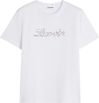 Lanvin Embroidered Script Logo T-Shirt