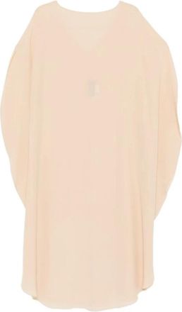 Gianluca Capannolo Iris Asymmetrische Jurk - unisex - Casual kleedjes - Beige - S - Kleedjes