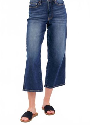 Judy Blue Harper Cropped Wide Leg Jean In Blue