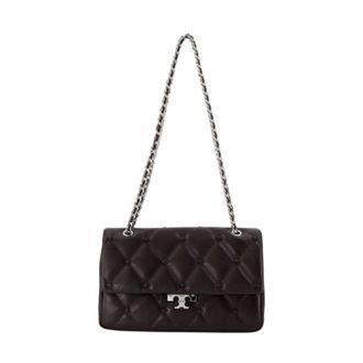 Tory Burch Bunny Knot Schoudertas - Dames - Tassen - Bruin - Maat: ONE Size Su&egrave;de