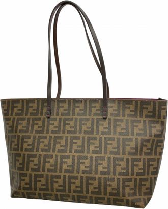 Fendi Brown Pvc Tote Bag (Pre-Owned)