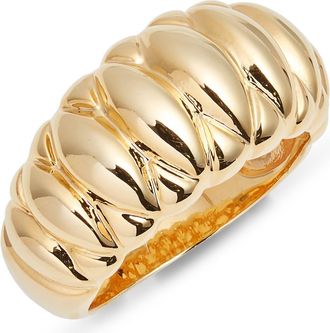 Argento Vivo Textured Dome Ring in Gold at Nordstrom, Size 7
