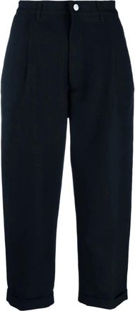 Giorgio Armani Trainingsbroeken - Heren - Vrijetijds broeken - Blauw - XL - Katoen - Broeken