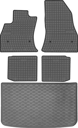 OEM Juego De Alfombrillas De Goma Para Fiat 500l Hatchback (2012-2022) + Alfombrilla Para El Maletero