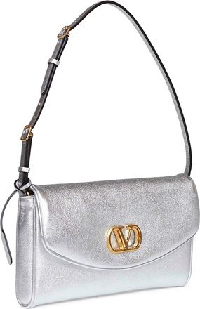 Valentino Garavani DeVain Shoulder Bag - Silver