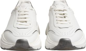 Dolce & Gabbana White Daymaster Leather Low Top Sneakers Mens Shoes (Pre-Owned)