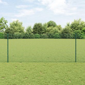 Berkfield Home Welded Wire Fence with 22 U Posts Green 1x50 m Steel