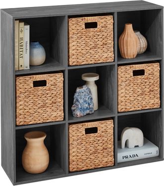 Best Choice Products 9-Cube Bookshelf, 13.5in Display Storage System, Organizer w/ Removable Back Panels