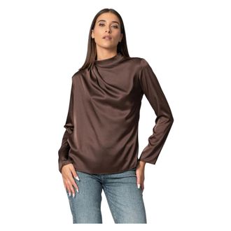 Kocca Dames, Blouses & Shirts, Bruin, Maat: XL Satijn