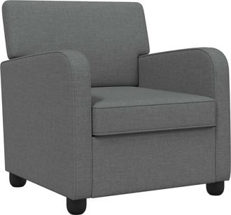 vidaXL Sill&oacute;n Gris Oscuro Tela Vidaxl