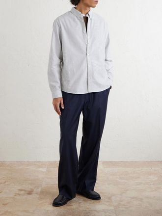 A.P.C. Greg Pinstriped Cotton Oxford Shirt