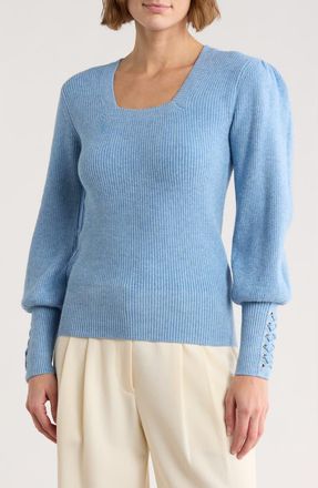 Love Token Whipstitch Sleeve Sweater in Blue at Nordstrom Rack, Size X-Small