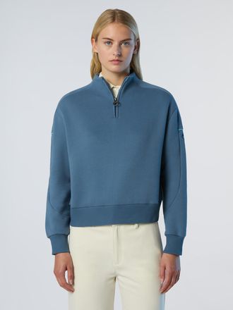 North Sails Sweatshirt met halve rits Winter fleece