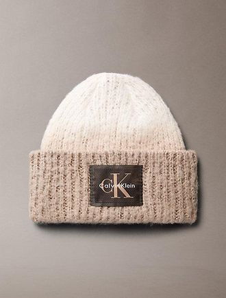 Calvin Klein Gorro De Punto De Canal&eacute; Ombre Con Logo Monograma