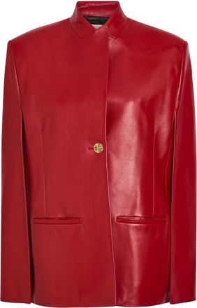 Khaite Dolso Open-sleeve Leather Jacket - Red - 6 (UK10 / S)