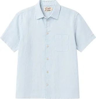 MC2 Saint Barth Short Sleeve Shirt - Heren - Korte mouwen Overhemden - Blauw - L - Overhemden