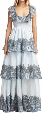 Hansen & Gretel Josephine Maxi Dress In Bluebird