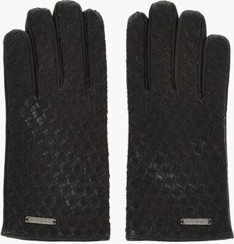 Corneliani Woven Leather Gloves size 8