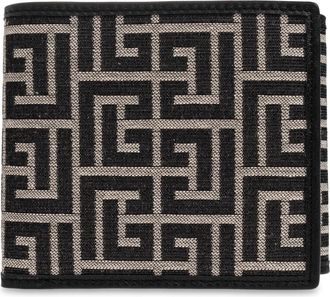 Balmain Leren portemonnee met logo - Heren - Portefeuilles - Zwart - ONE Size - Leer - Accessoires