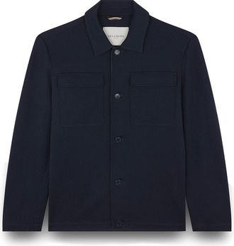 Paul & Shark Merino Extrafine wool Overshirt, Man, Blue, Size: XXL