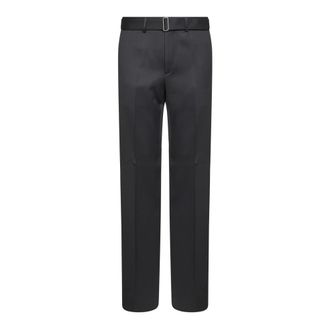 Lardini Broeken, Heren, Grijs, XL, Wol, Kostuumbroek