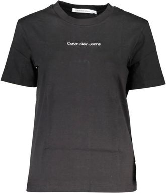 Calvin Klein Dames, Tops, Zwart, Maat: 2XS Katoen