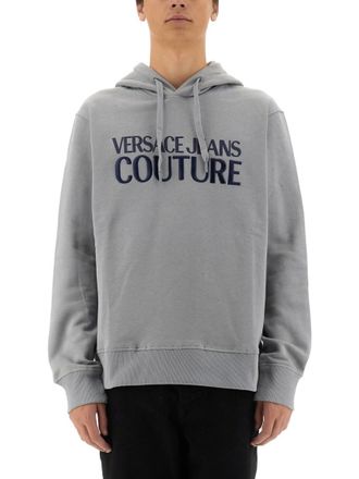 Versace Jeans Couture Grey Logo Hood Sweatshirts