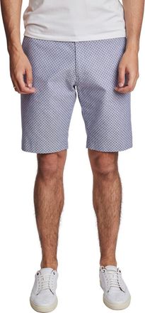 Paisley & Gray Felix Shorts Mens Blue Polka Dot Flat Front Slim Fit FTS268