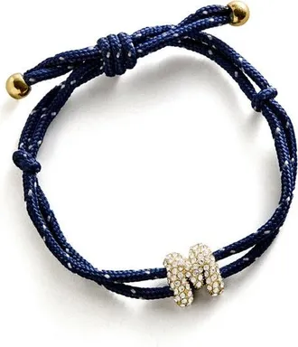 BaubleBar Initial Custom Paracord Bracelet in Blue M at Nordstrom