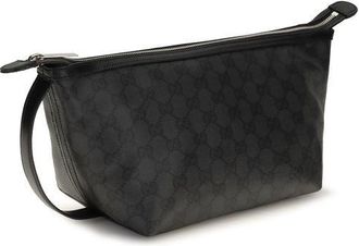 Gucci Womens Essence Clutch Black Cotton Linen Polyurethane