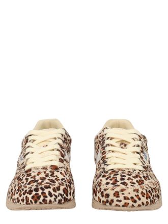 Autry Windspin Low Leopard Print Pony Hair Sneakers